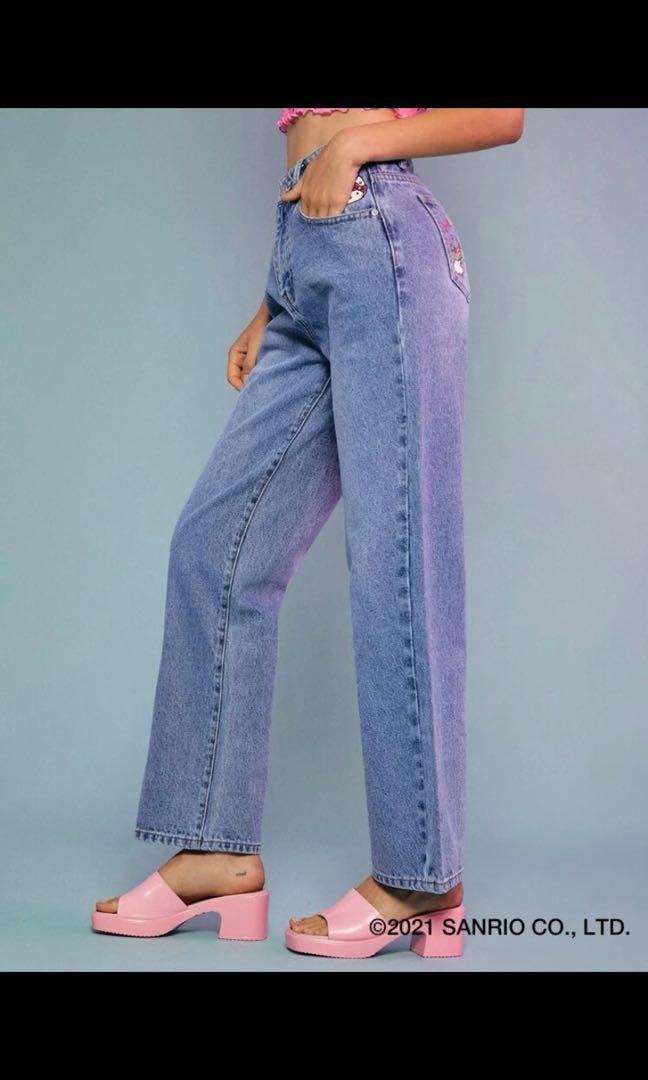 SHEIN WIDE LEG HIGH WAIST JEANS (HELLO 