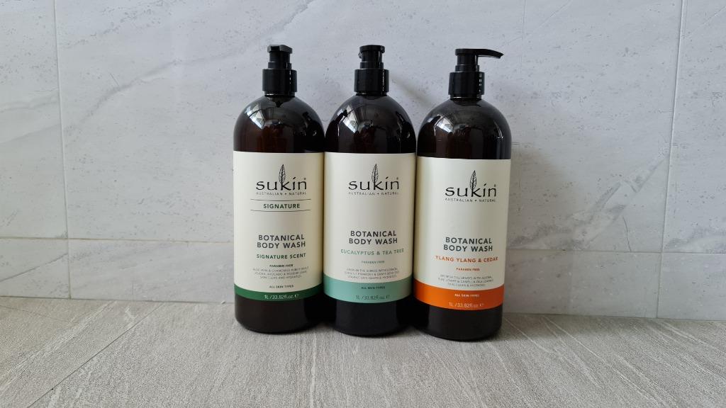 SUKIN Body Wash / Shampoo / Conditioner 1 litre, Beauty & Personal