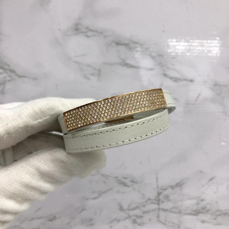 White leather bracelet shop