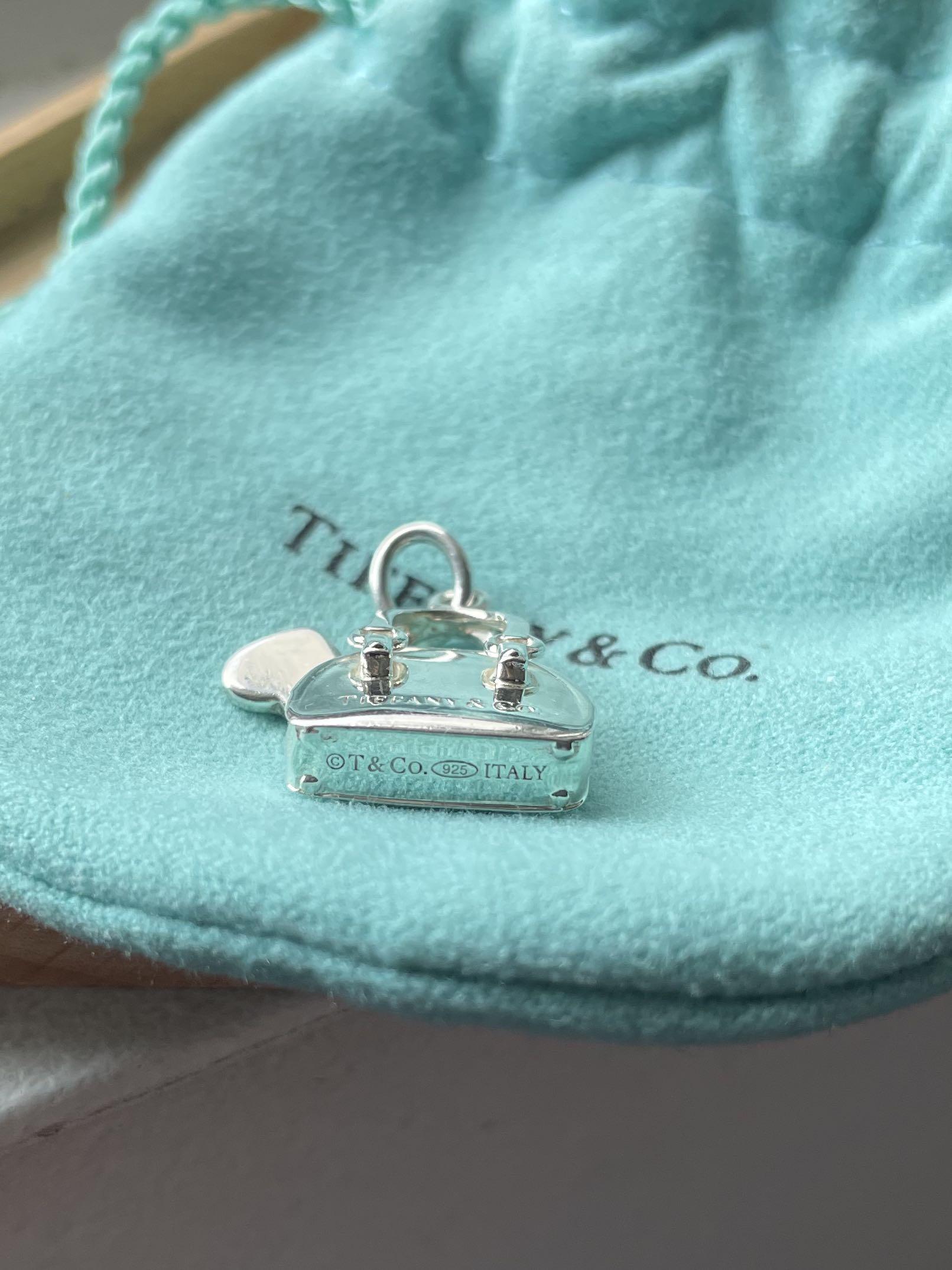 Handbag charm in sterling silver with Tiffany Blue® enamel finish