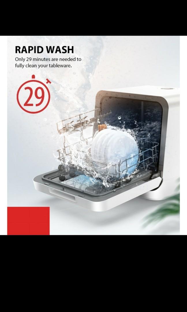 [Toshiba] Mini 5L Portable Dishwasher [DWS22ASG(K)], TV & Home