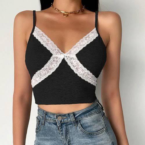 y2k tank top lace