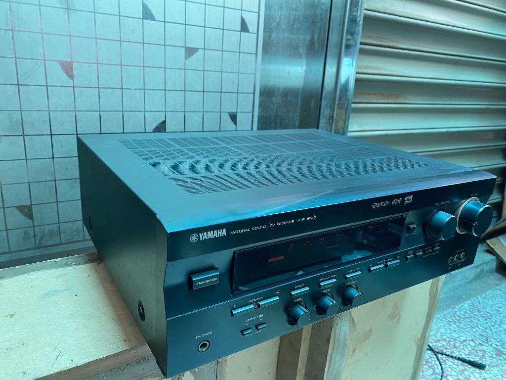 YAMAHA HTR 5240 收音/AV環繞擴大機 家庭劇院 5.1聲道 (DTS、AC3、PCM)有全新代用遙控器, 耳機及錄音音訊設備