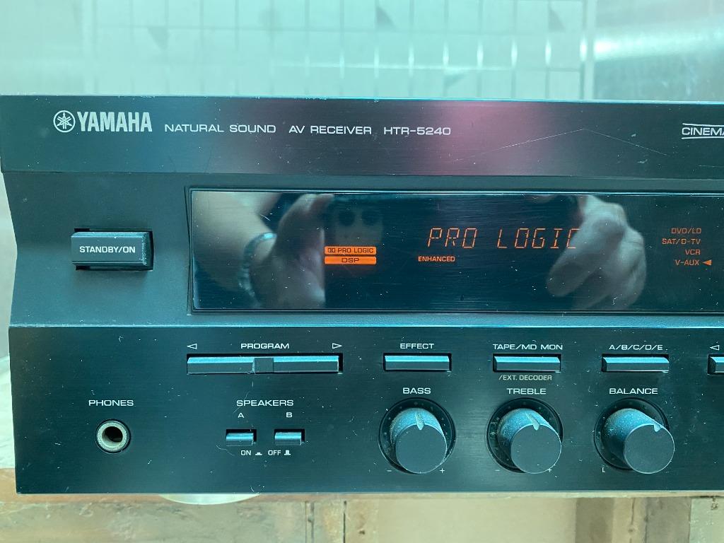 YAMAHA HTR 5240 收音/AV環繞擴大機 家庭劇院 5.1聲道 (DTS、AC3、PCM)有全新代用遙控器, 耳機及錄音音訊設備