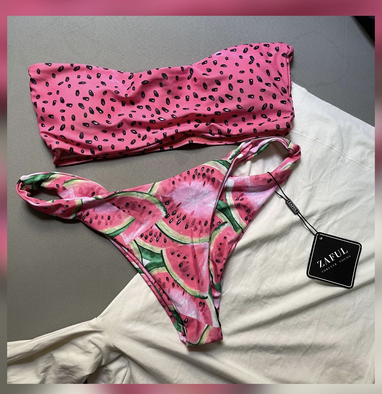 Zaful Watermelon Bikini SMALL Women s Fashion Swimwear