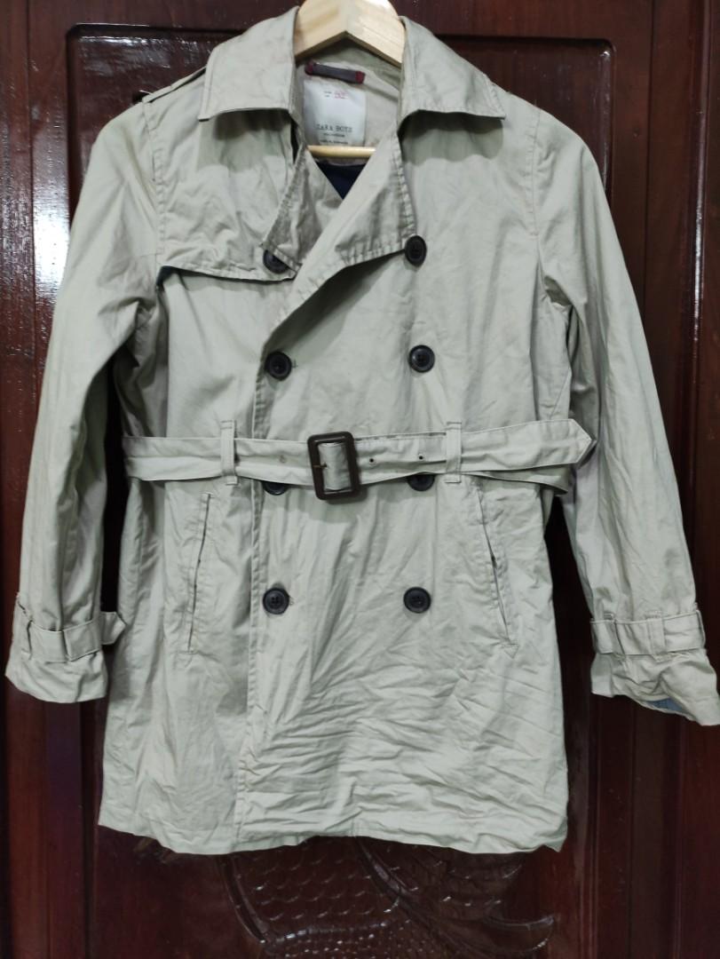 Boys grey trench coat discount