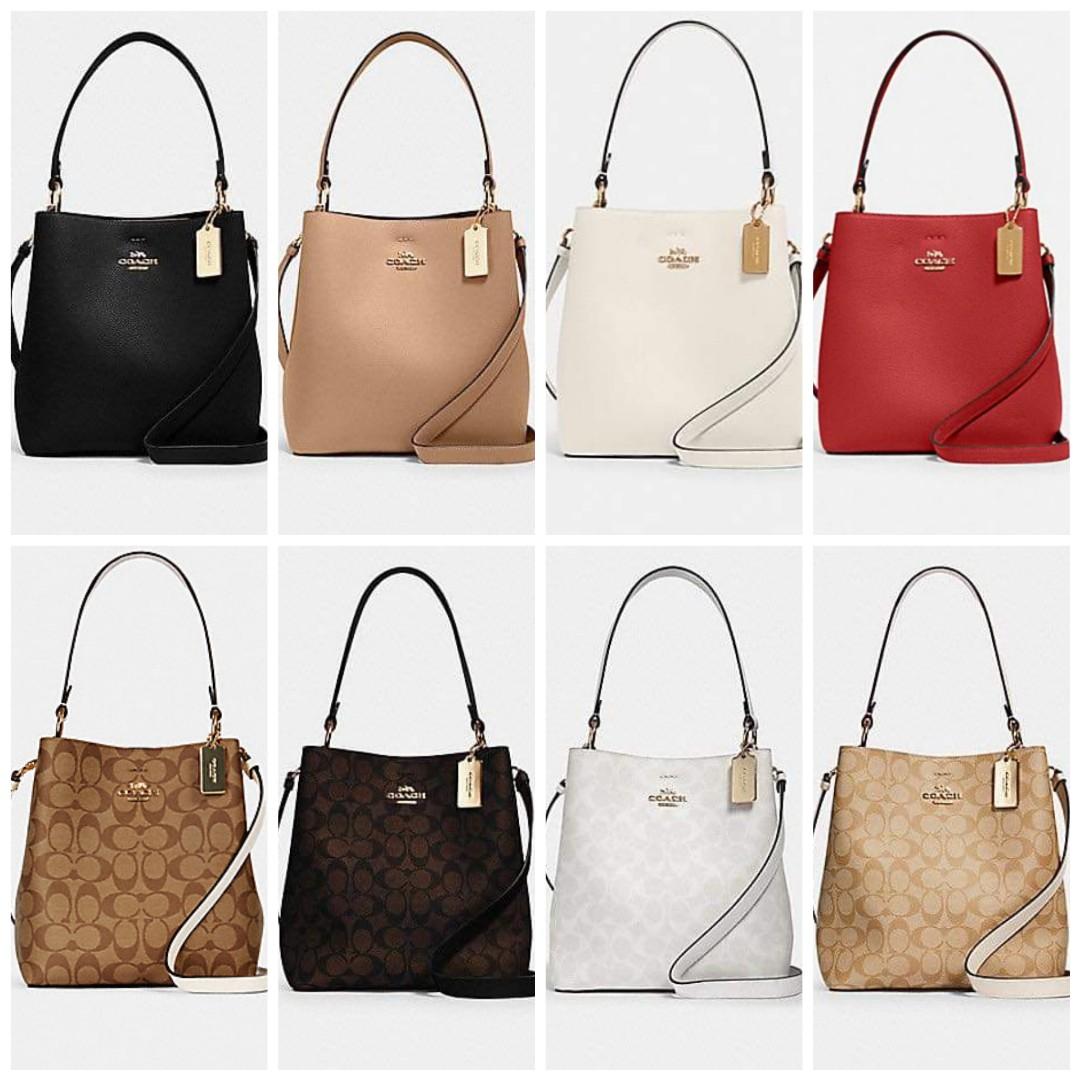 Coach Small Town Bucket Bag Crossbody handbag leather charlie in signature  canvas 真皮水桶袋經典印花款手袋, 名牌, 手袋及銀包- Carousell