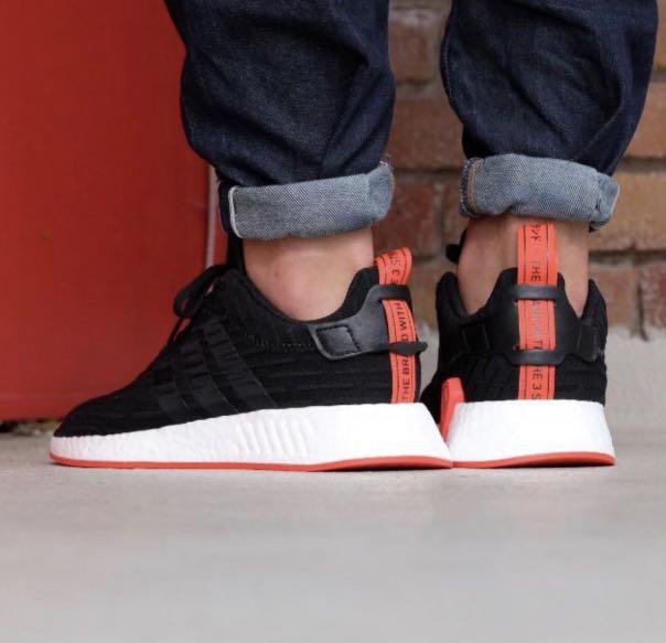 Adidas NMD R2 Primeknit Core Black Red