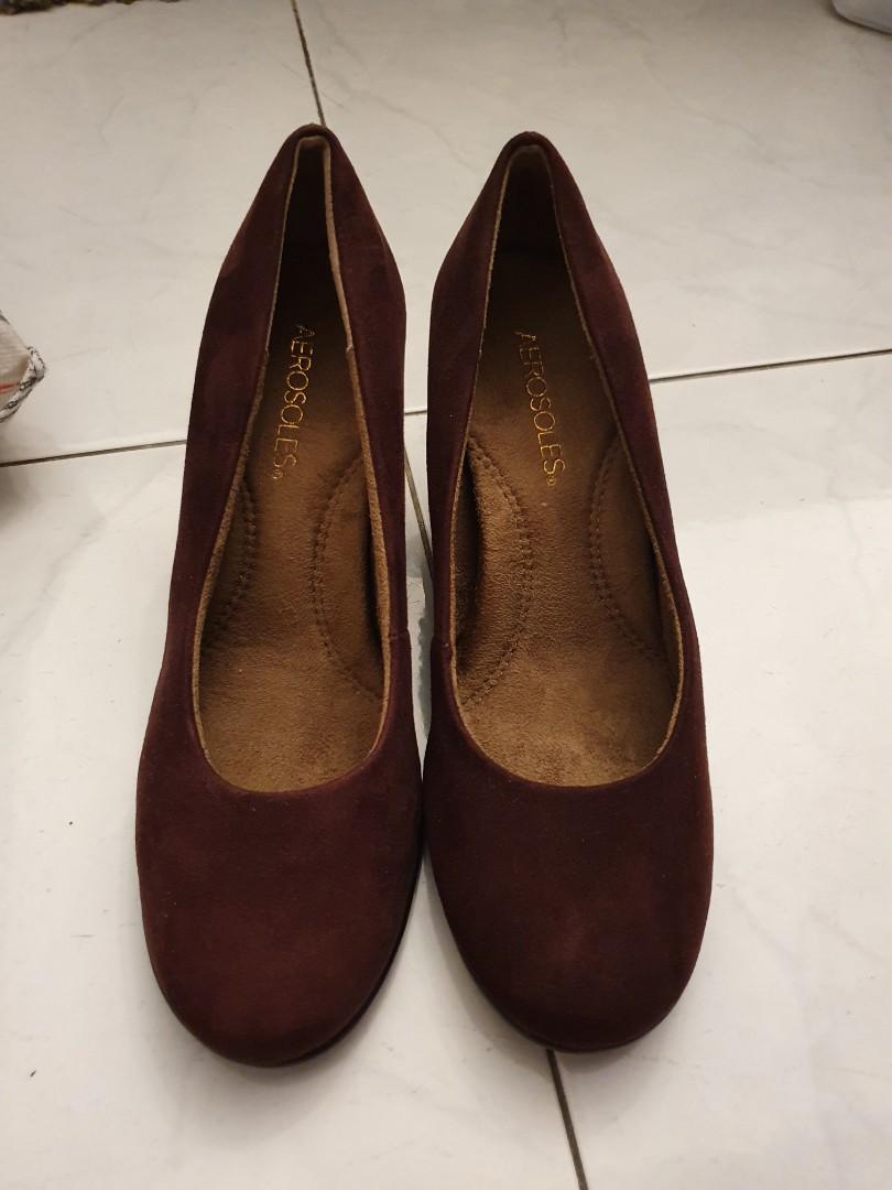 Aerosoles Maroon Wedge Women s Fashion Footwear Wedges on Carousell