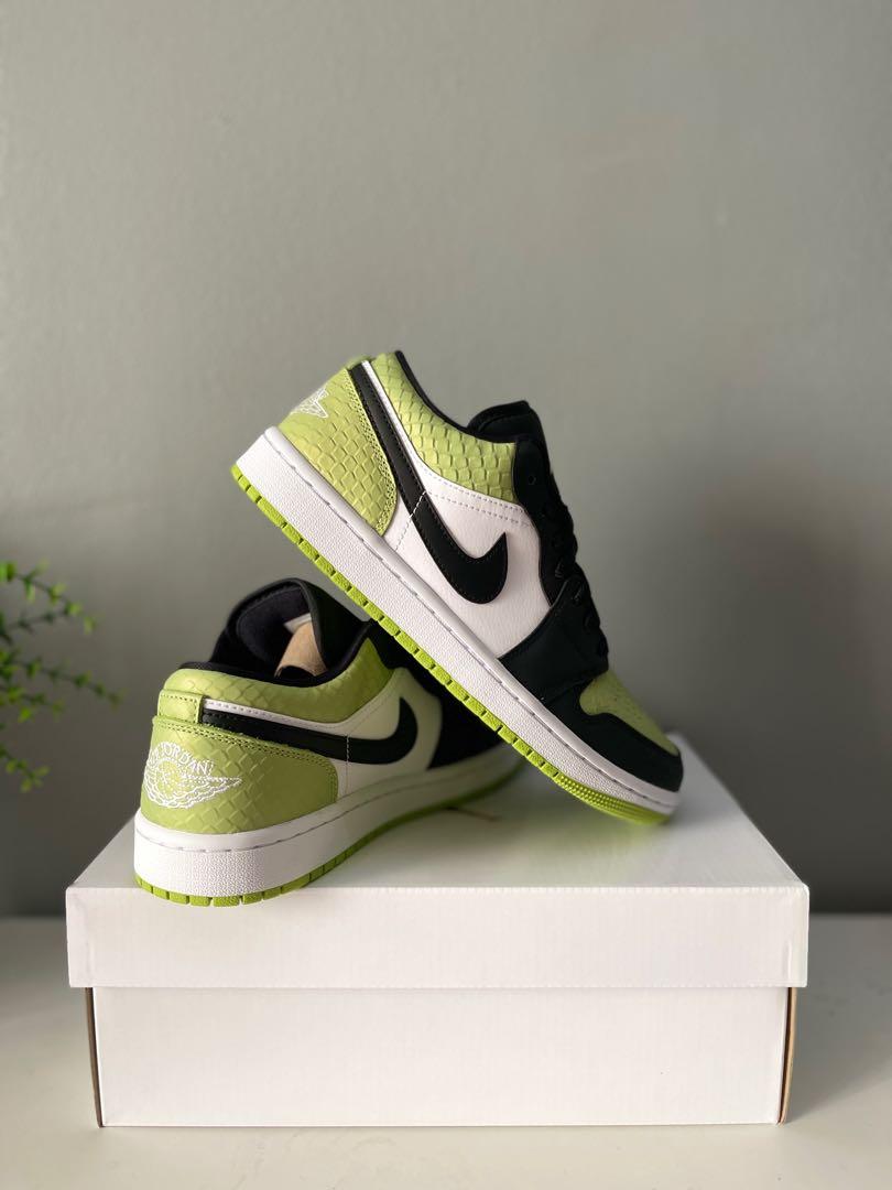 Green snakeskin jordans hot sale