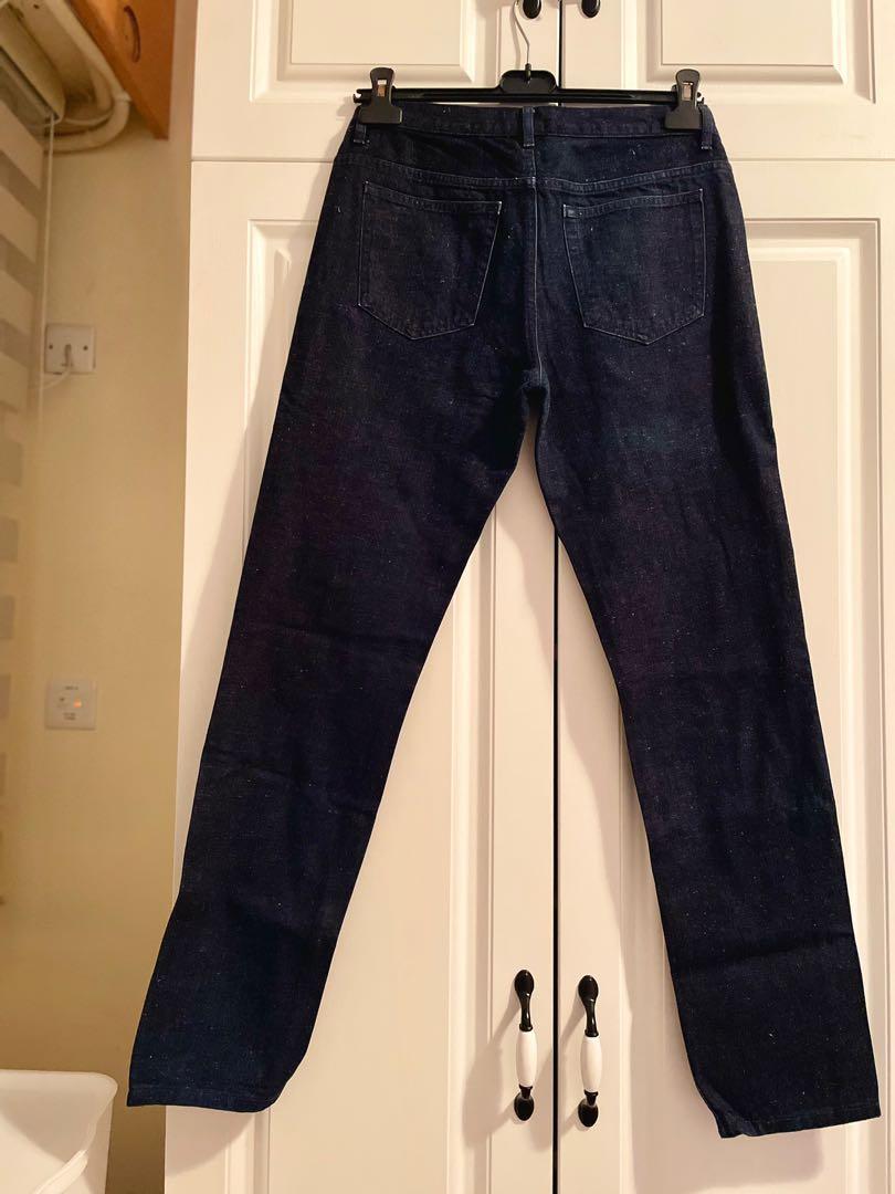 APC Petite New Standard dark indigo slubby denim blue jeans size