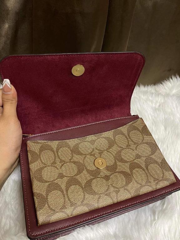 AUTHENTIC Coach Klare Crossbody With Rainbow Linear Quilting Bag, Women