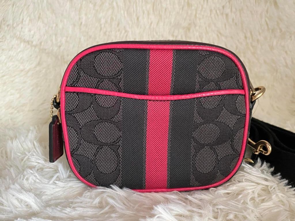 AUTHENTIC Coach Mini Dempsey Camera Bag In Signature Jacquard With