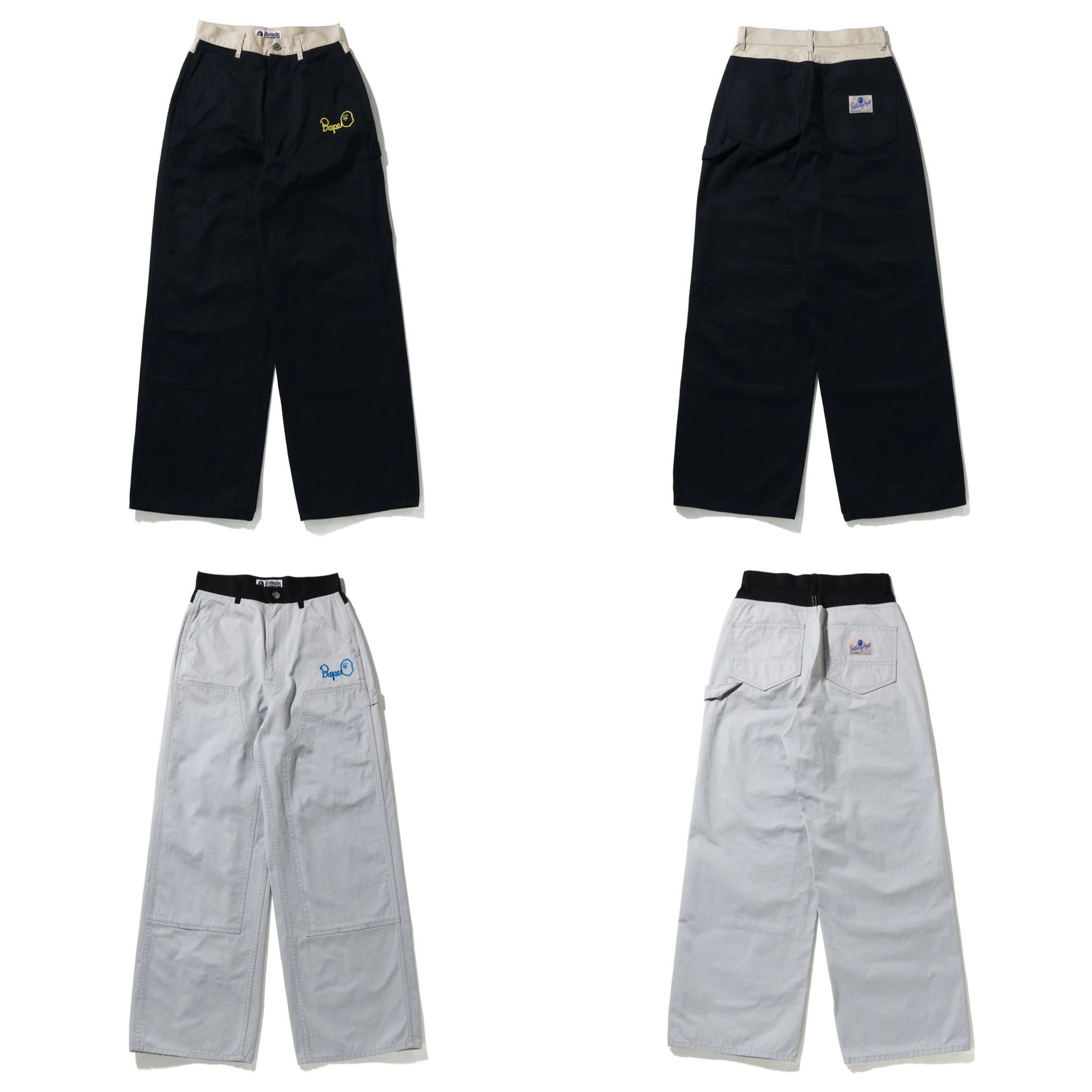 BAPE EMBROIDERY PAINTER PANTS, Women's 
