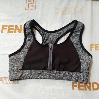 Black and Grey Sports Bra