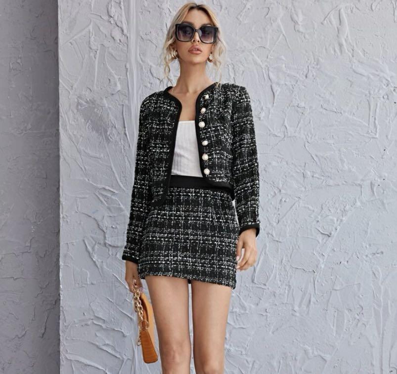Matching tweed skirt and jacket discount