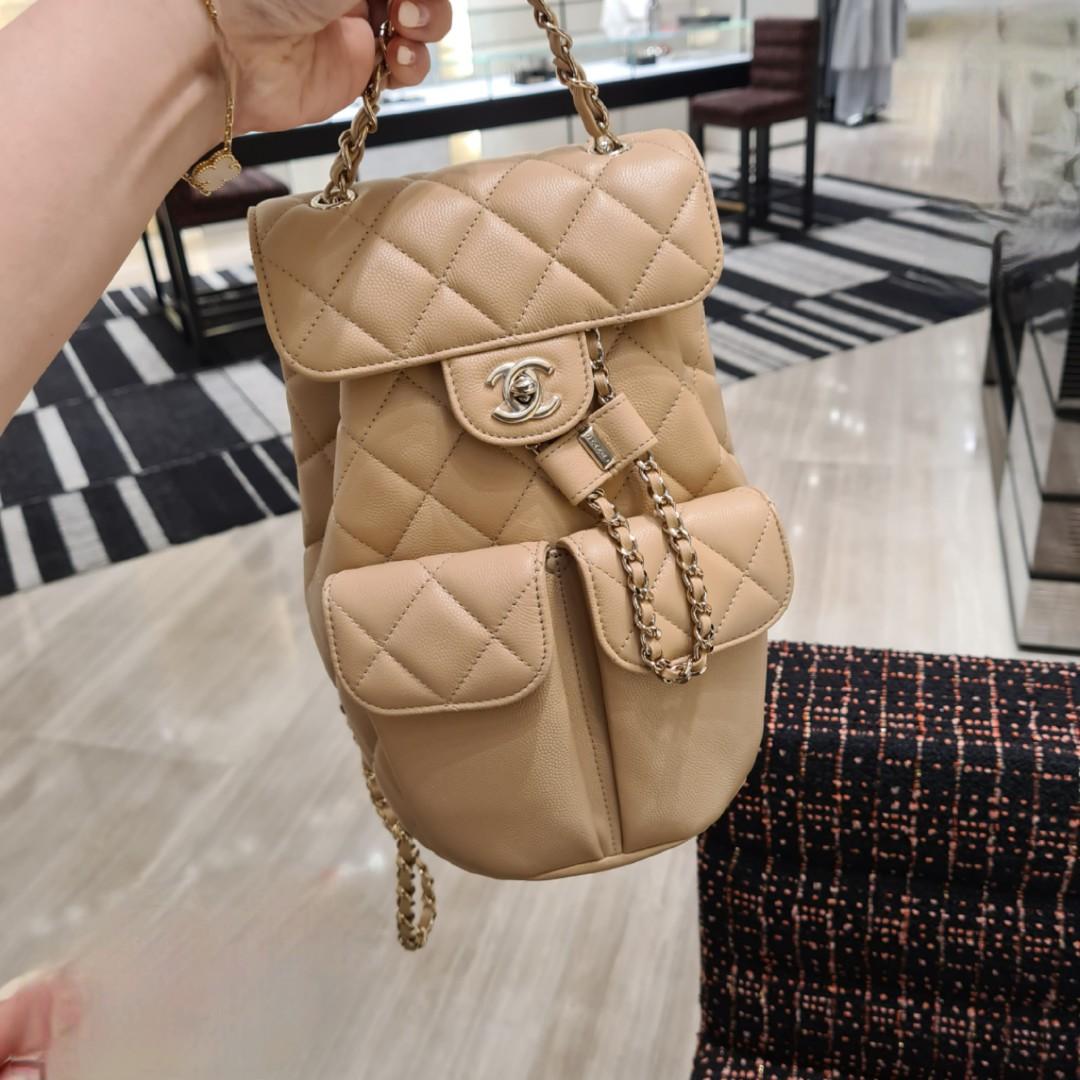 BNIB Chanel 22s Beige Classic Backpack Flap Bag caviar LGHW, Luxury, Bags &  Wallets on Carousell