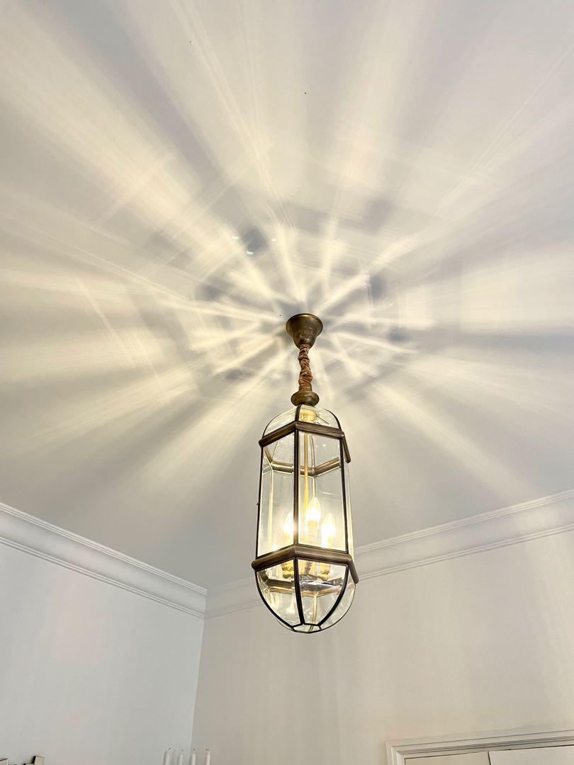 Brushed Gold Effect Ceiling Light Furniture And Home Living Lighting And Fans Lighting On Carousell