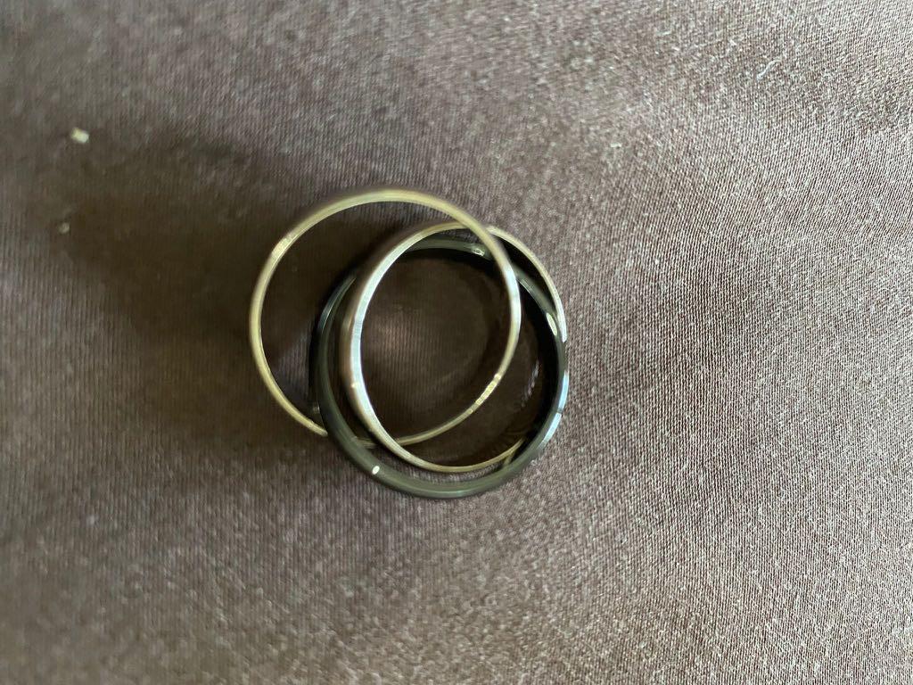 Cartier Trinity Ring in white Gold Ceramic Size 54