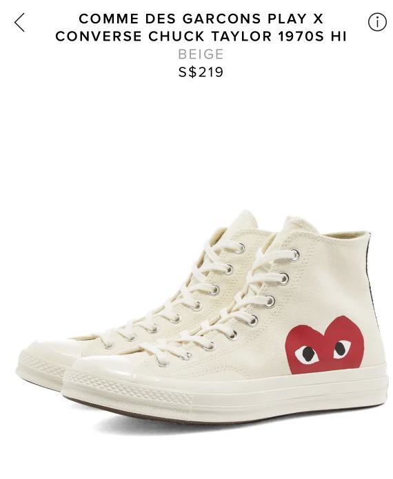 CDG comme des garcons play x converse chuck taylor Men s Fashion