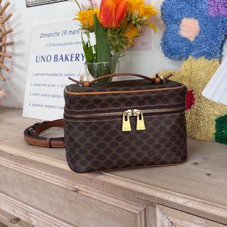 Celine Vintage Vanity Bag 中古老花化妝箱 中古celine 化妝包 化妝袋 Celine 老花