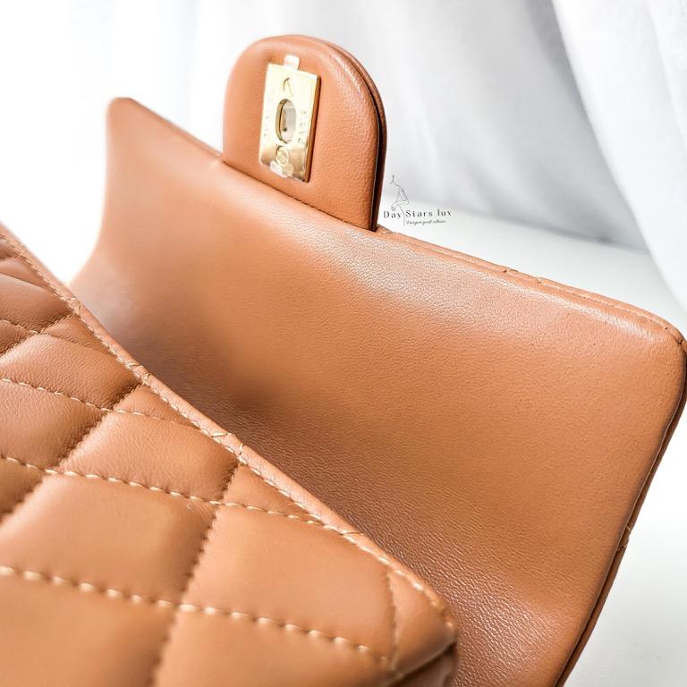 chanel 21p caramel mini rectangular