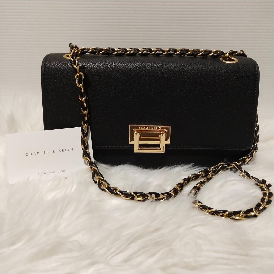 2x Gold Black Bag Chain Strap Replacement Purse Handbag Shoulder Bag 120cm
