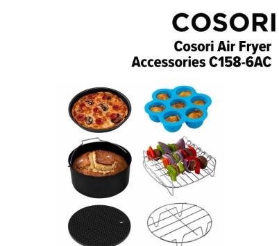 Cosori New Air Fryer Accessories(C158-6AC), Set of 6, Fits All Air