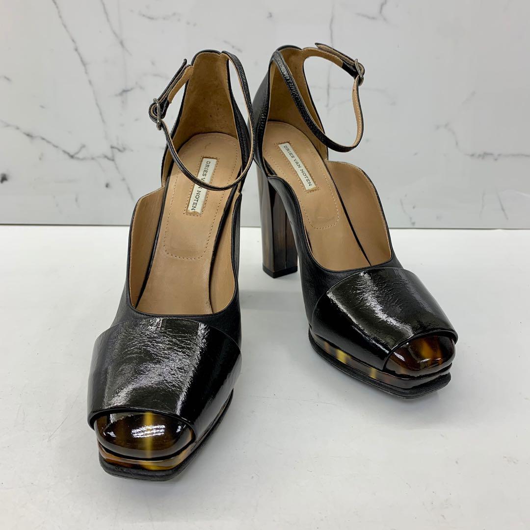 dries van noten gold sandals