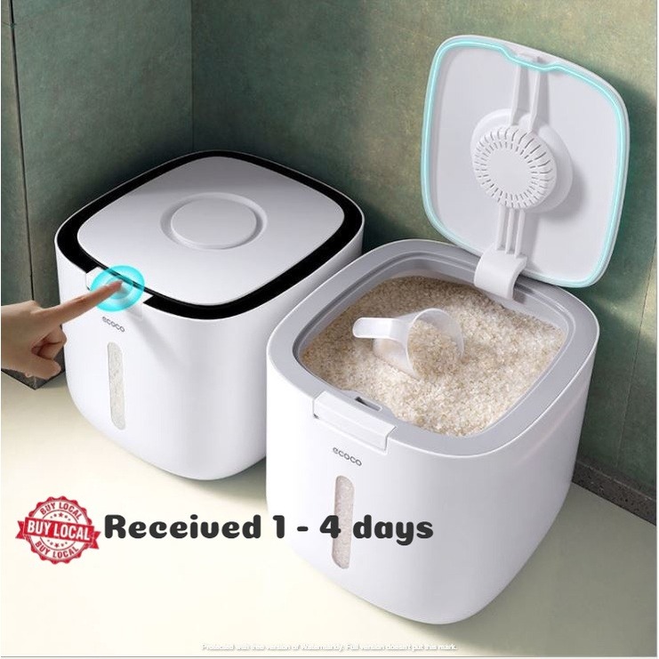 Ecoco Rice Container 5kg 10kg Storage Container, Furniture & Home ...