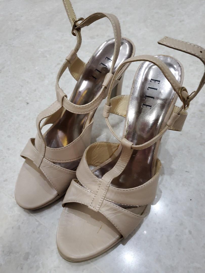 Nude store designer heels
