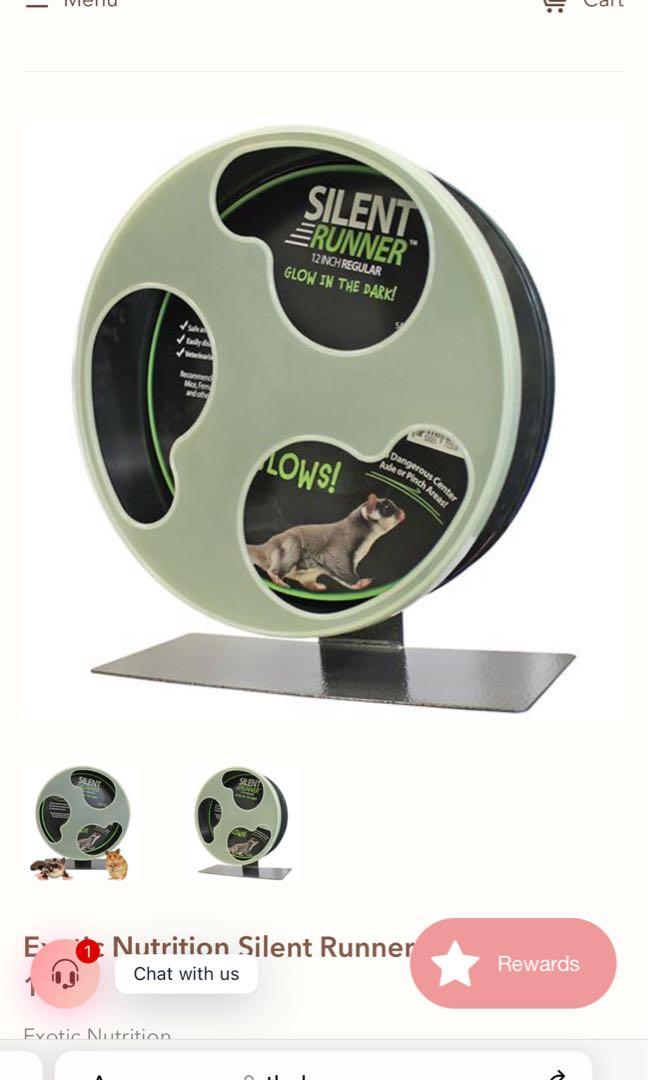 Exotic Nutrition Silent Runner Wheel Glow 12", Pet Supplies, Homes
