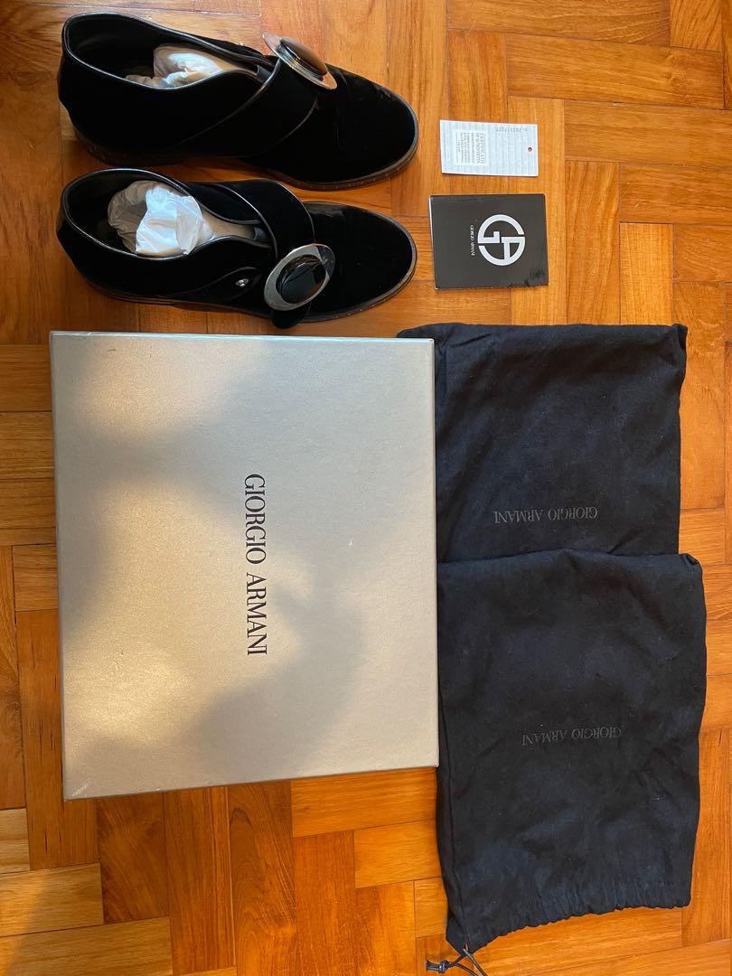 Giorgio armani suede shoes sales