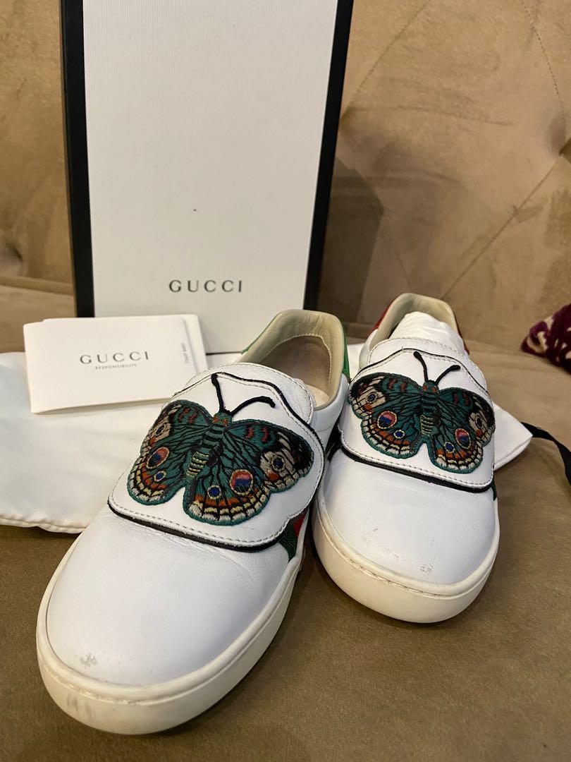 Gucci butterfly sneakers clearance