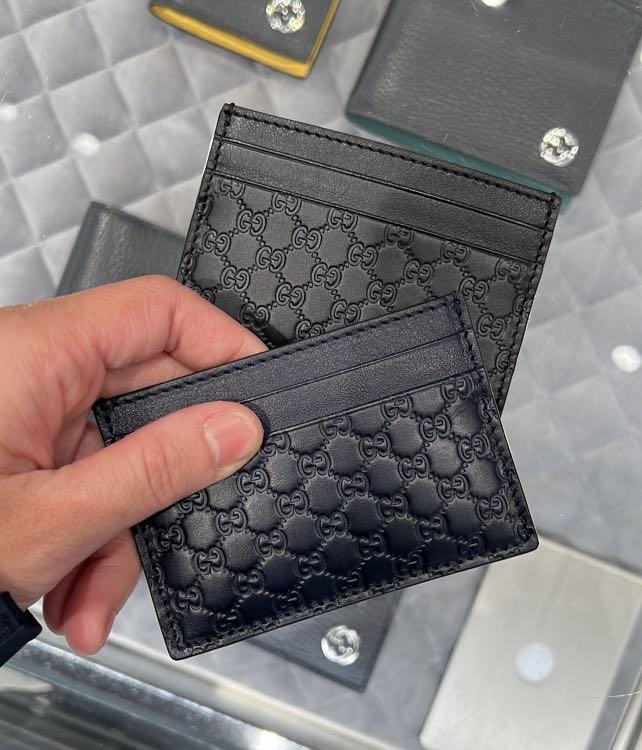 Gucci original sima card case business card holder GG logo plate leather,  Luxury, Accessories on Carousell