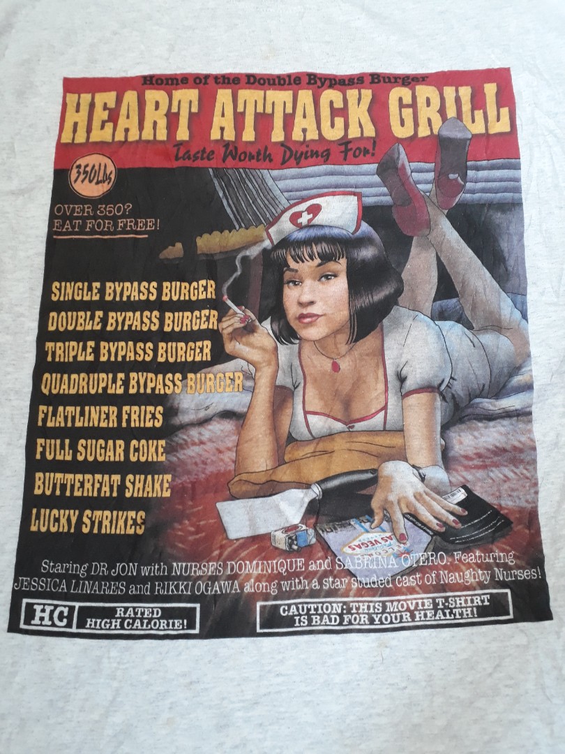 トップス Pulp Fiction Heart Attack Grill tee Pulp Fiction Heart Attack Grill tee