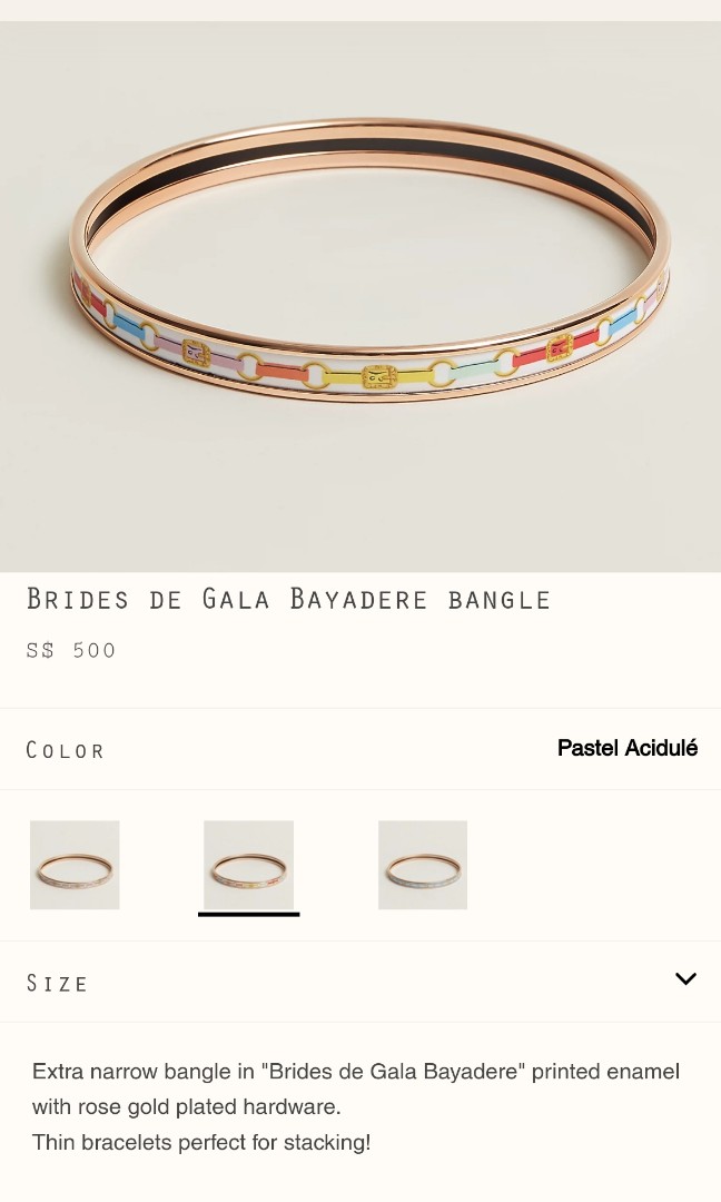 Hermes extra discount thin bangle