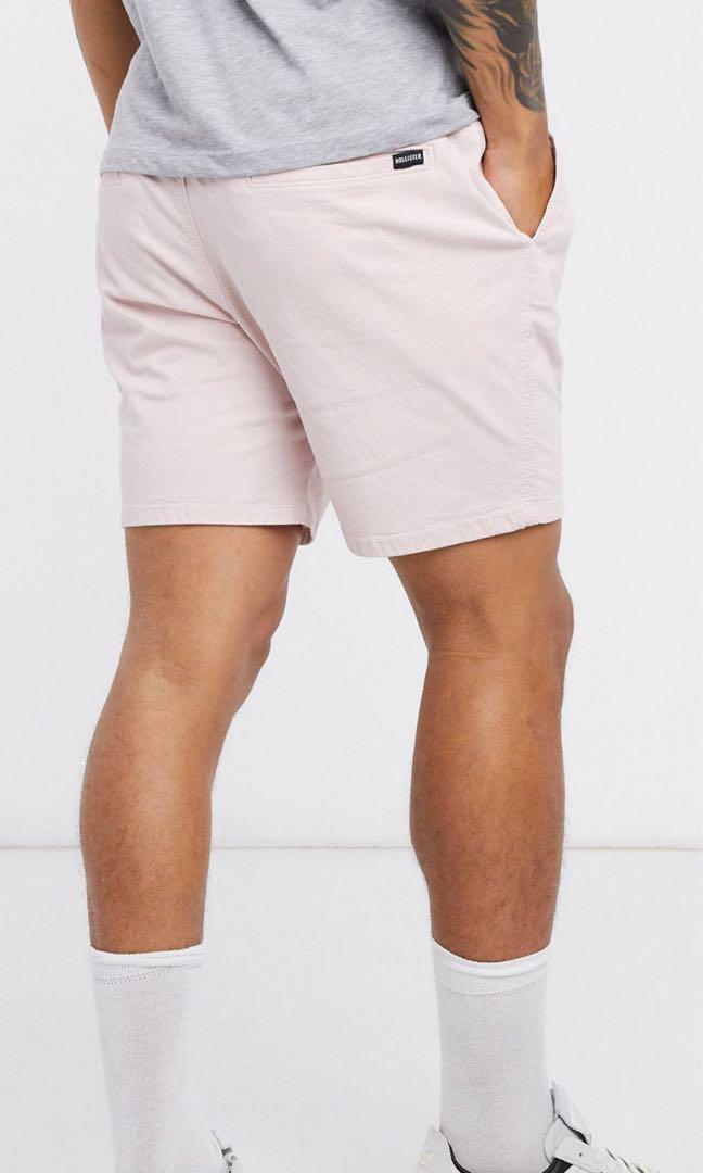 Hollister Prep Shorts In Baby Pink Men s Fashion Bottoms Shorts