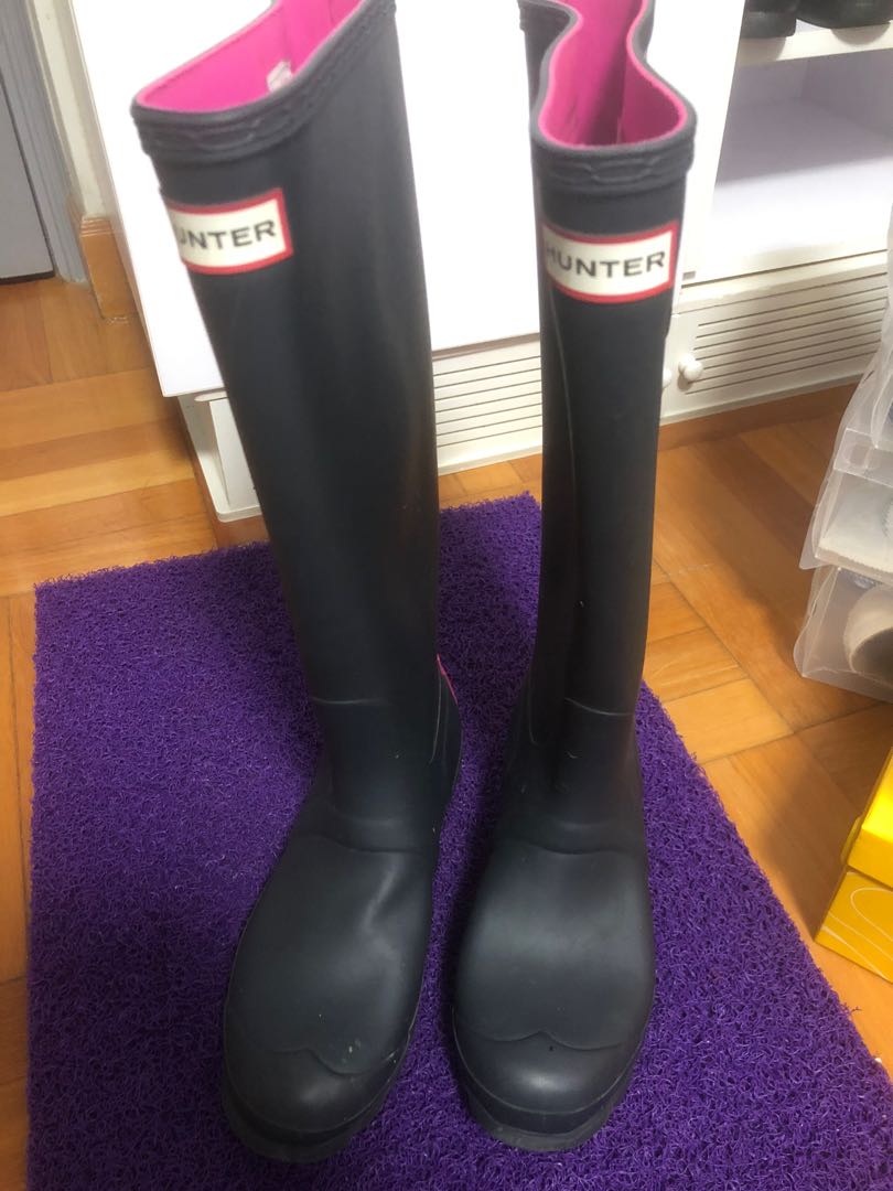 Hunter Rain Boots, 女裝, 鞋, 靴- Carousell