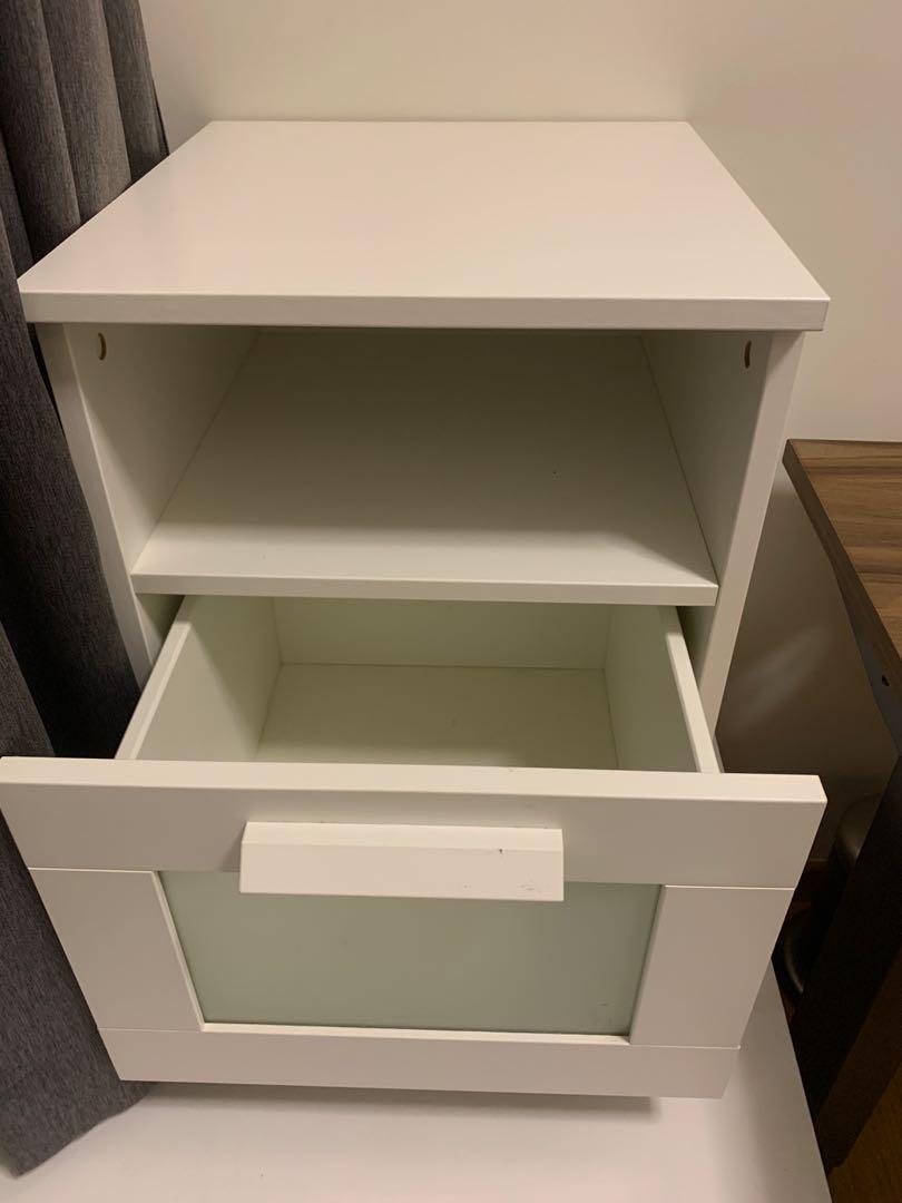 Ikea Brimnes bedside table , Furniture & Home Living, Home Decor, Other Home Decor on Carousell