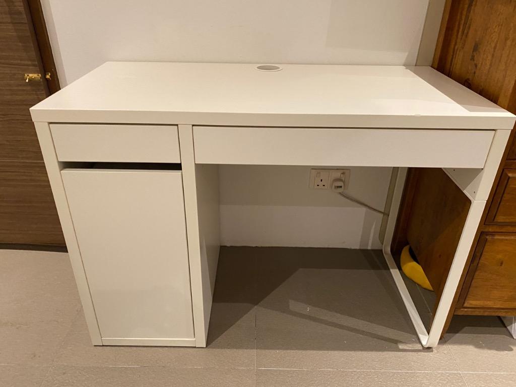 MICKE Bureau, blanc, 142x50 cm - IKEA