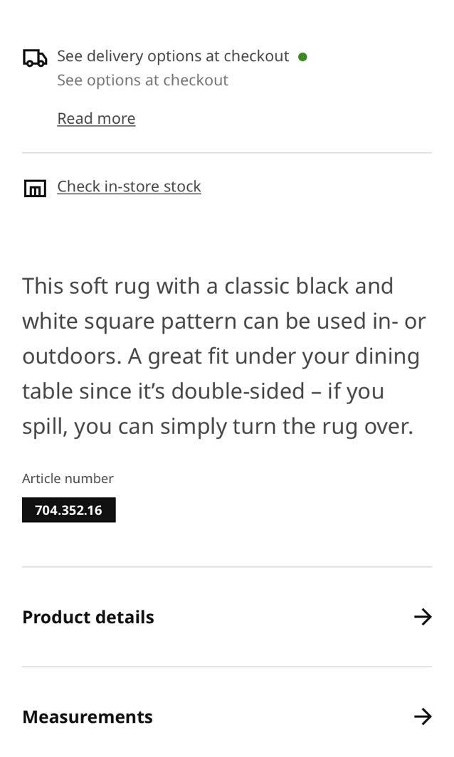 SVALLERUP Rug flatwoven, in/outdoor, black, white - IKEA