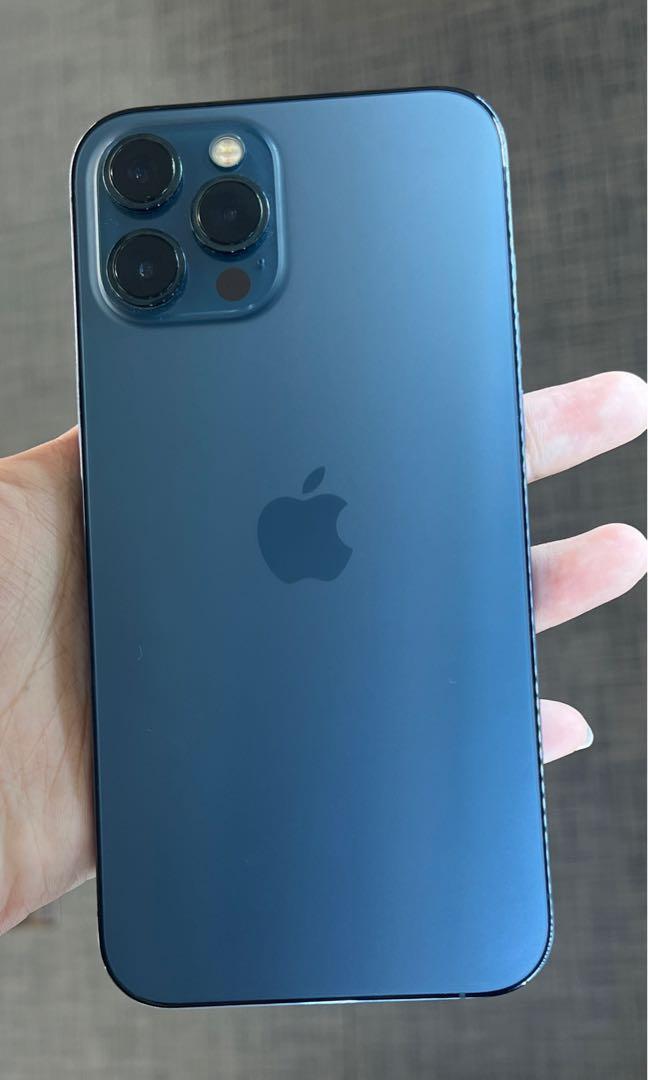 バッテリー100% iPhone12 Promax128GB パシフィックブルー iPhone12ProMax 128GB パシフィックブルー バッテリー100