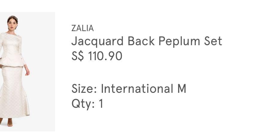 Zalia jacquard peplum kebaya best sale