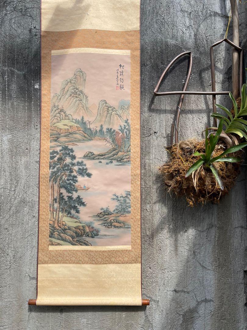 Japanese hand painted scroll (Category: Frames & Pictures) located in Marikina City. Submitted by sam_illano (Listing ID 1156019358, Image 1). Description: Old hand painted native Japanese scenery on scroll (6ft x 2ft). P1,500 + shipping fee. Marikina area for pick up, Lalamove / LBC for deliveries. Thank you!.