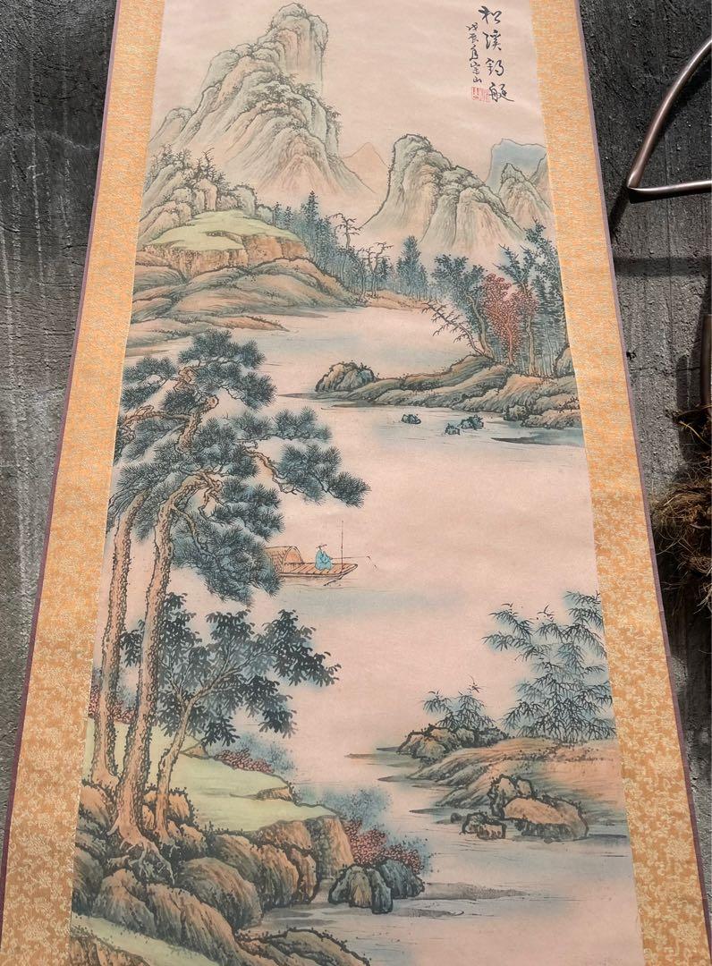Japanese hand painted scroll (Category: Frames & Pictures) located in Marikina City. Submitted by sam_illano (Listing ID 1156019358, Image 2). Description: Old hand painted native Japanese scenery on scroll (6ft x 2ft). P1,500 + shipping fee. Marikina area for pick up, Lalamove / LBC for deliveries. Thank you!.