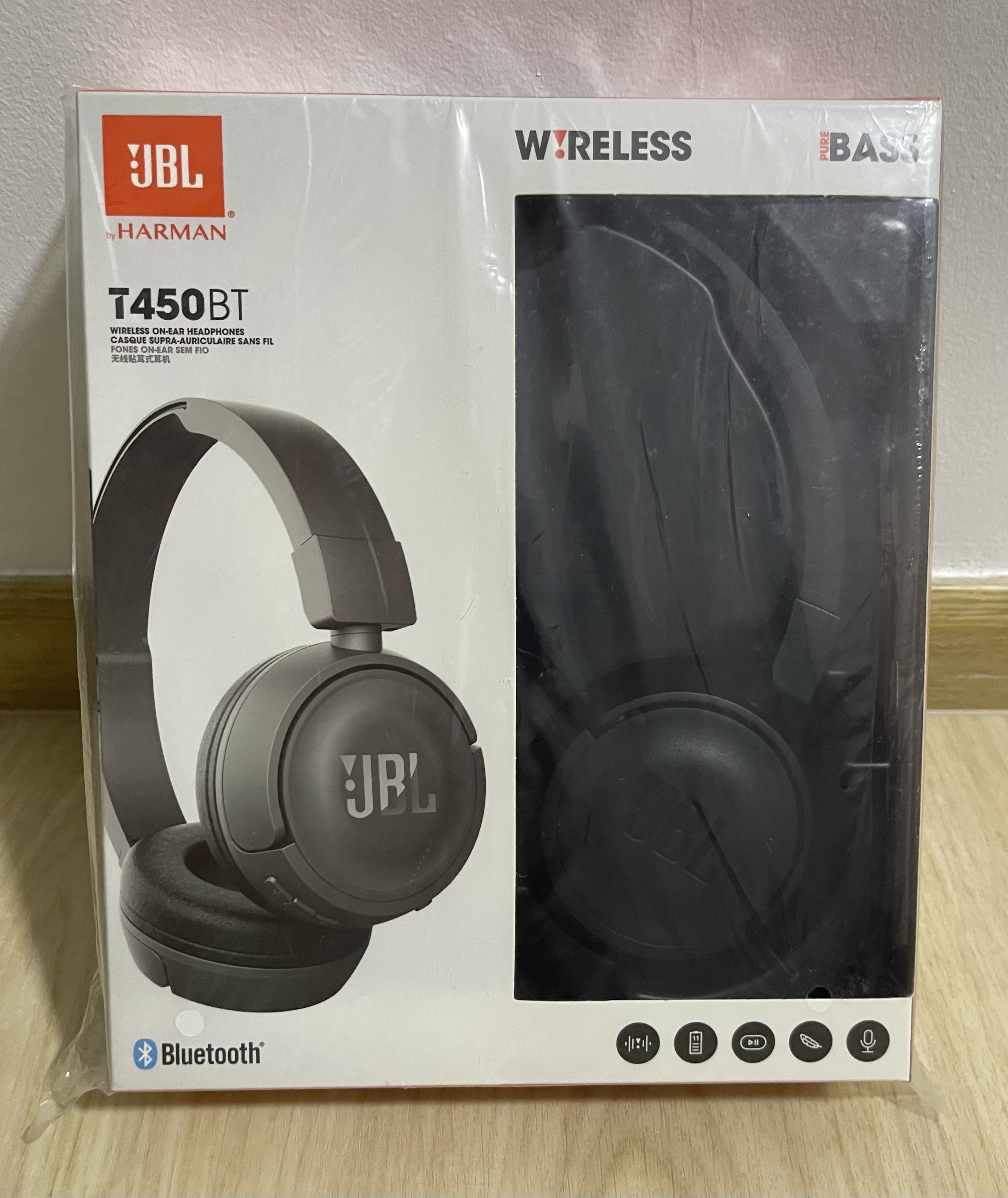 JBL T450 Wireless Headphones (Black 
