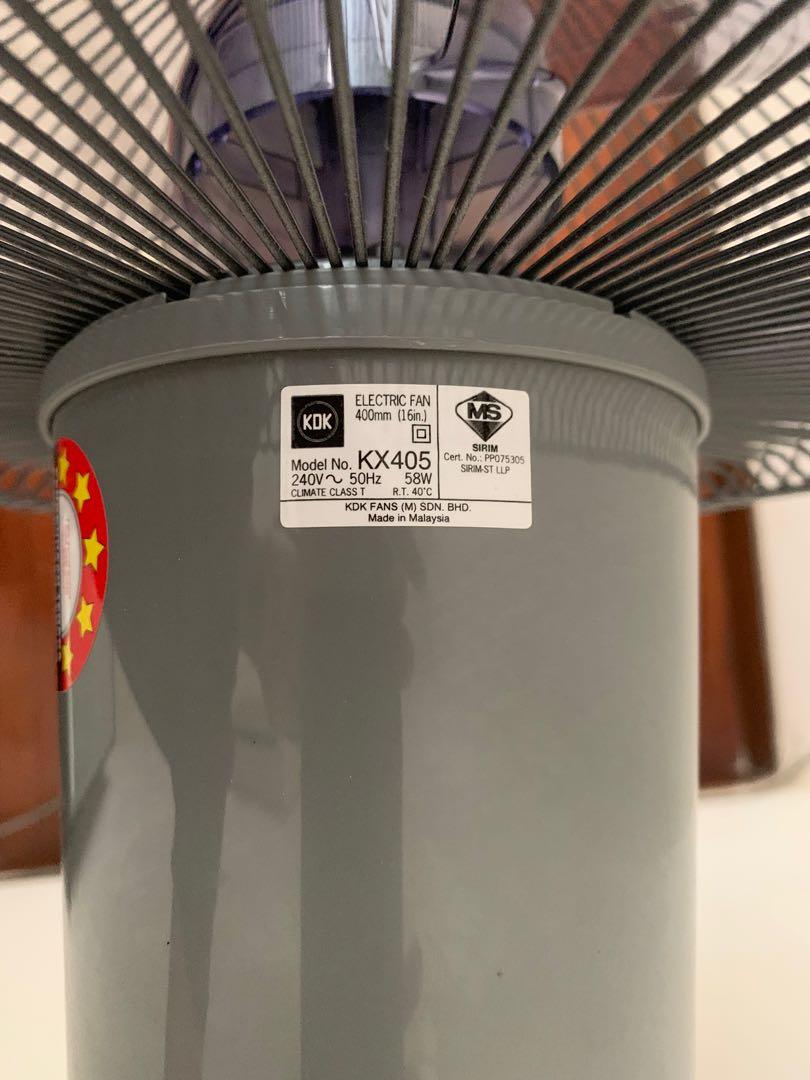 KDK KX405 Stand Fan, Furniture & Home Living, Lighting & Fans, Fans on
