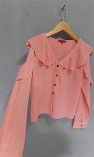 Korean blouse peach