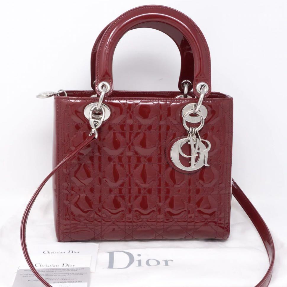 Dior red patent bag clearance